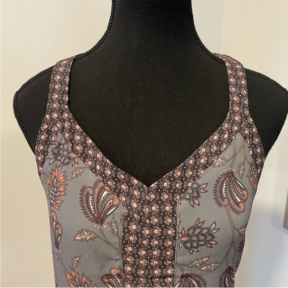 Warehouse One Floral Racerback Tank Top EUC - Picture 5 of 9